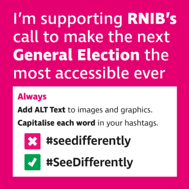 I'm supporting RNIB's call to make the next General Election the most accessible ever.